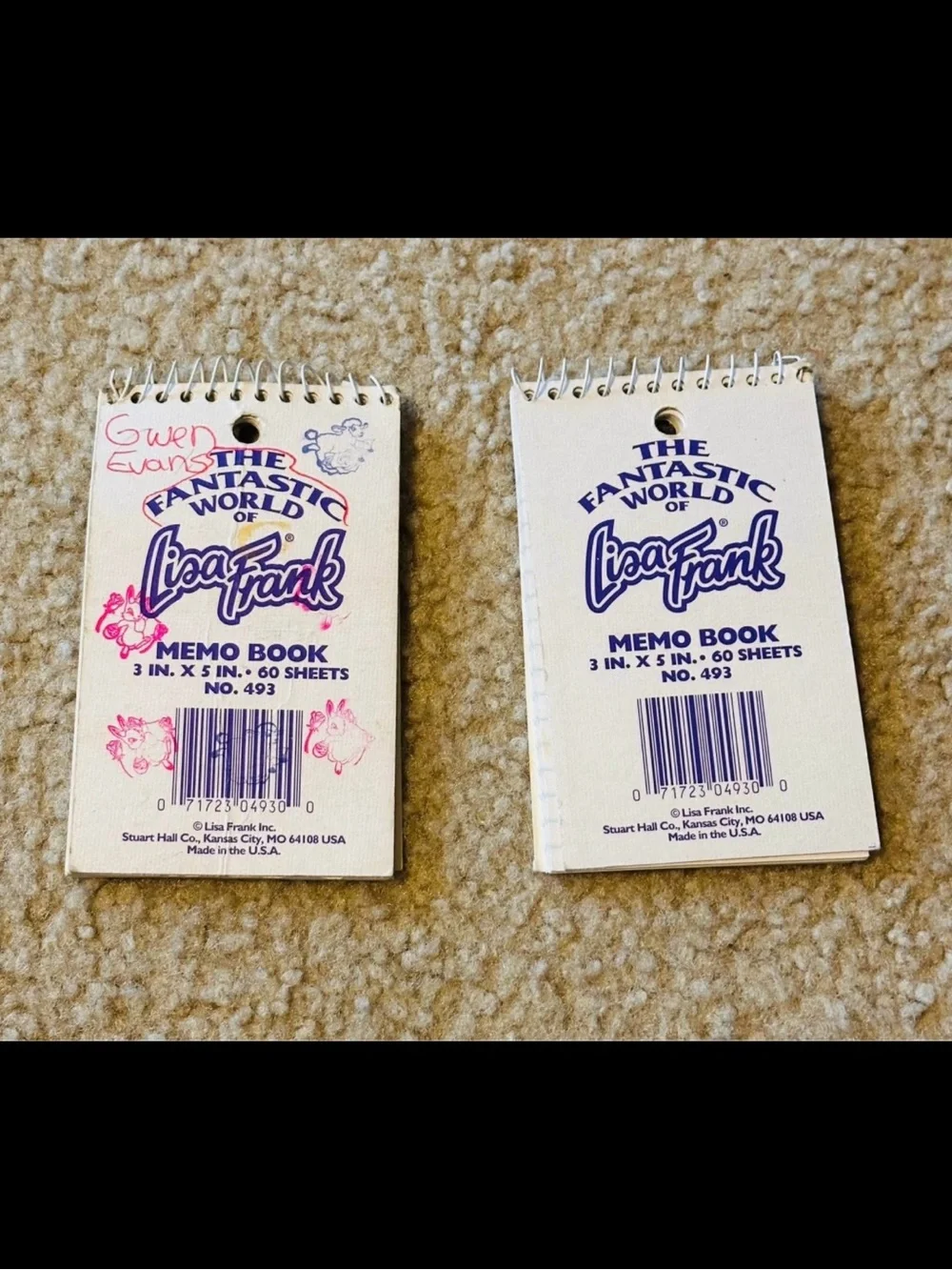 Lisa Frank Vintage Small Spiral Notepads